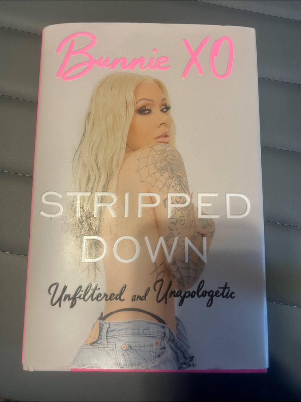 Bunnie XO "Stripped Down" Hardcover Book - White & Pink Cover